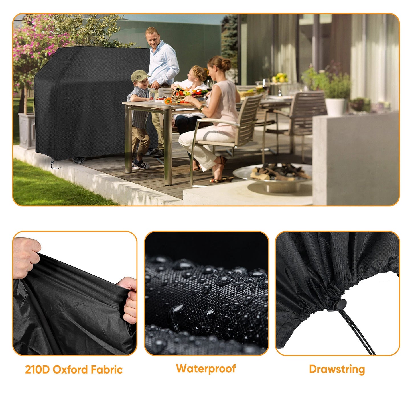 BBQ Covers Waterproof Barbecue Covers Grill Patio Protector Heavy Duty
