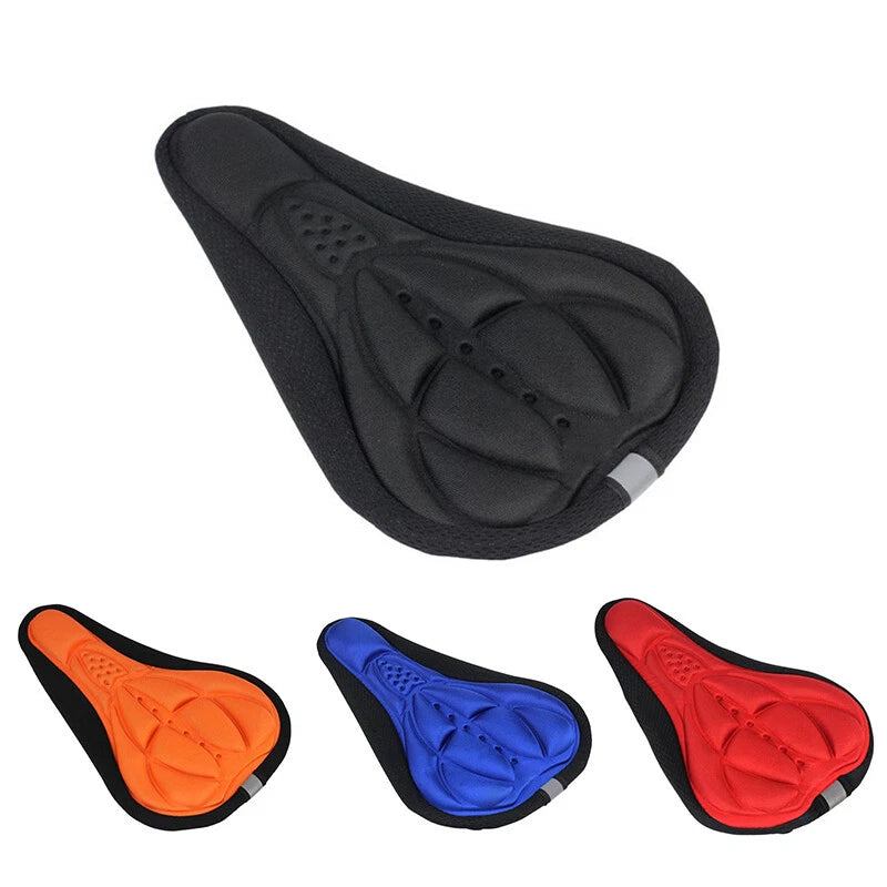 Thick Silicone Bike Seat Cover Comfort Gel Cycling Bicycle Saddle Cushion Pad AU