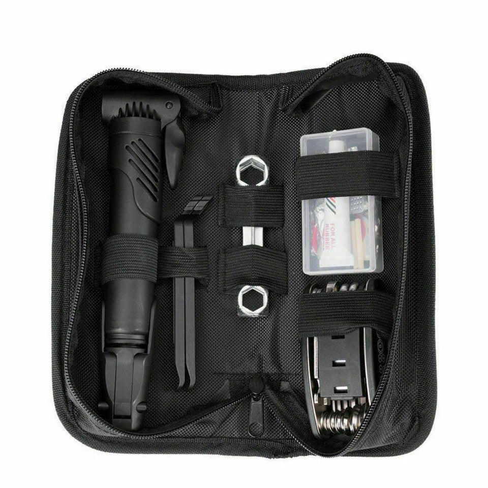 14PCS Bicycle Bike Repair Multi-Tools With Frame Bag Tire Repair Kit